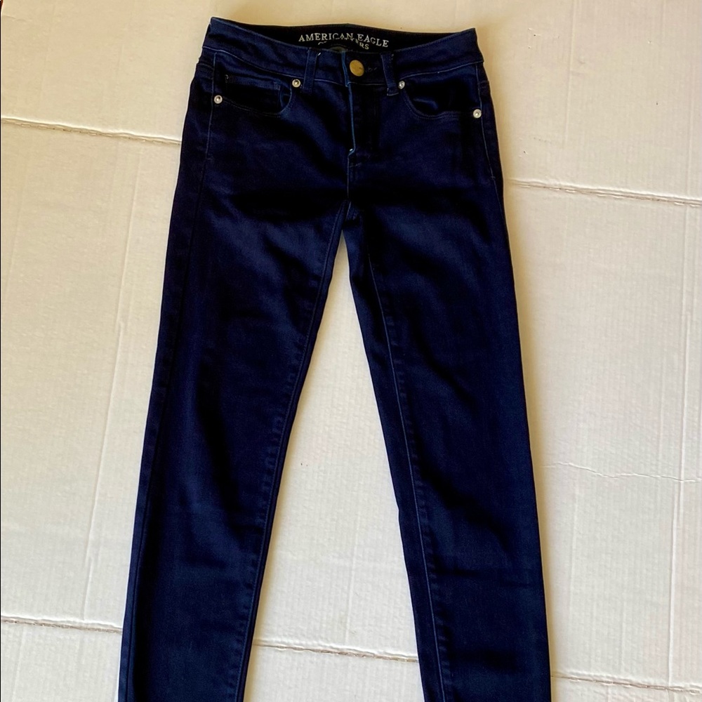 American Eagle Women Size 0 Skinny stretch Jeans Dark Wash